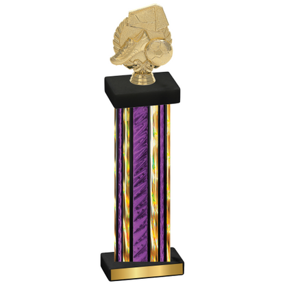 Single Purple Glacier Soccer Trophy