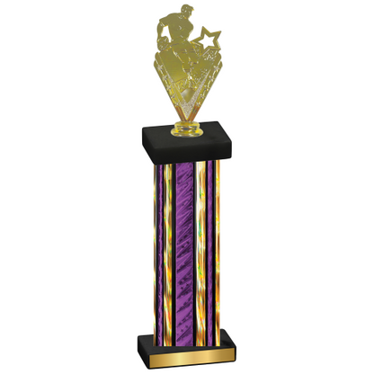 Single Purple Glacier Rugby Trophy