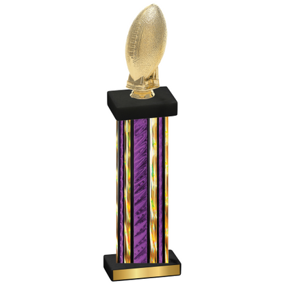 Single Purple Glacier Football Trophy