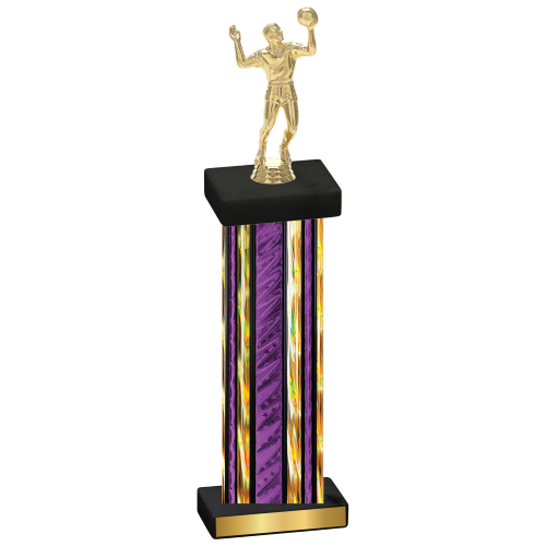 Single Purple Glacier Volleyball Trophy