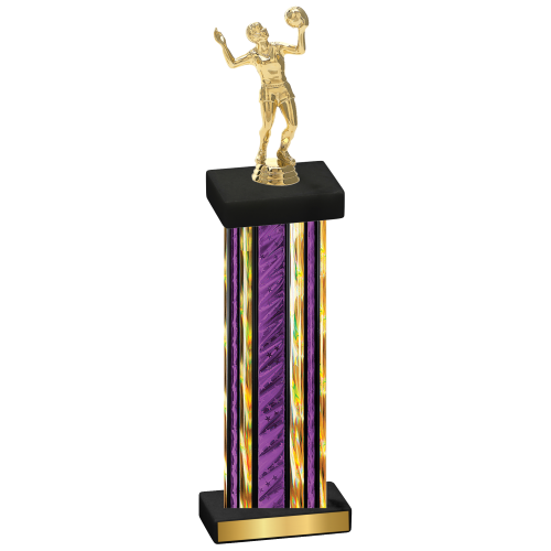 Single Purple Glacier Volleyball Trophy