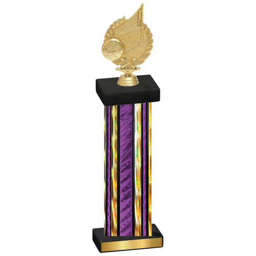 Single Purple Glacier Volleyball Trophy