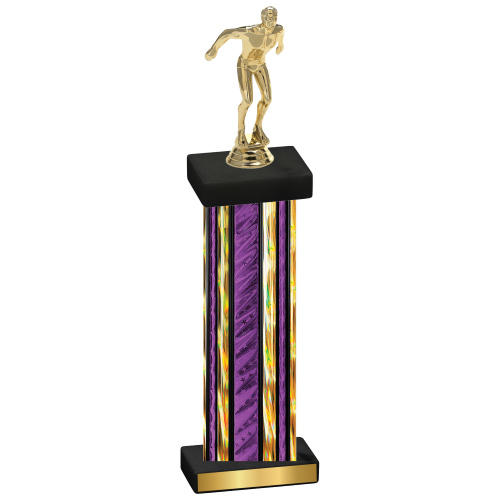 Single Purple Glacier Swimming Trophy