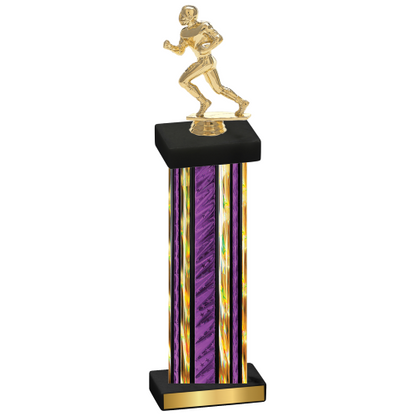 Single Purple Glacier Football Trophy