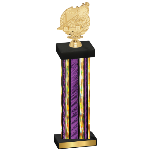 Single Purple Glacier Swimming Trophy