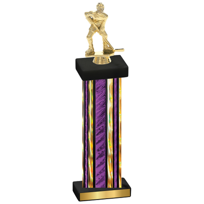 Single Purple Glacier Hockey Trophy