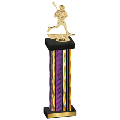 Single Purple Glacier Lacrosse Trophy