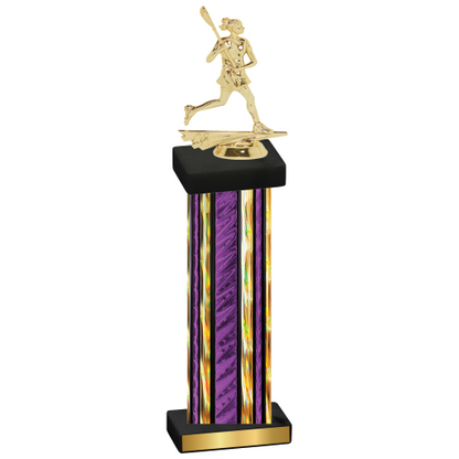 Single Purple Glacier Lacrosse Trophy