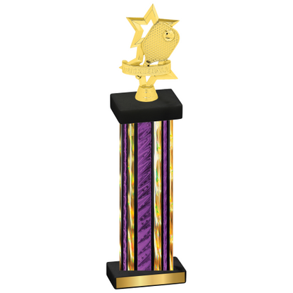 Single Purple Glacier Pickleball Trophy