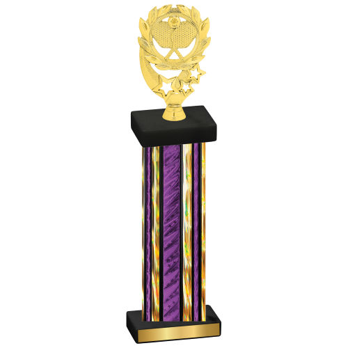 Single Purple Glacier Pickleball Trophy