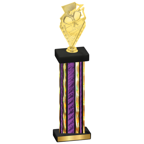 Single Purple Glacier Pickleball Trophy