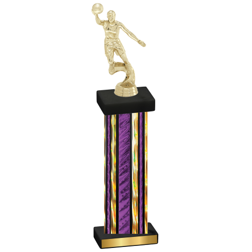 Single Purple Glacier Basketball Trophy