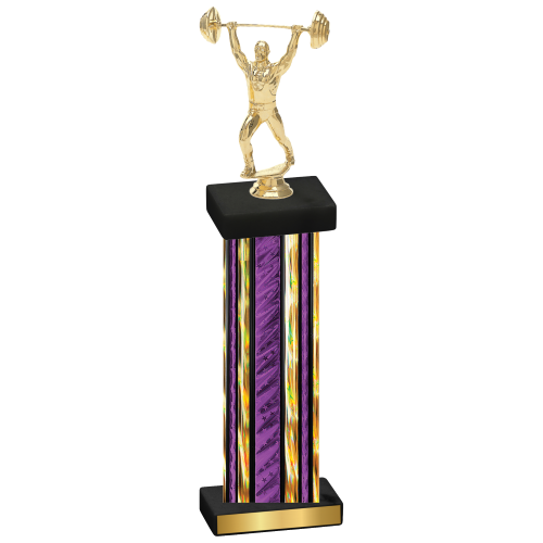 Single Purple Glacier Weights Trophy