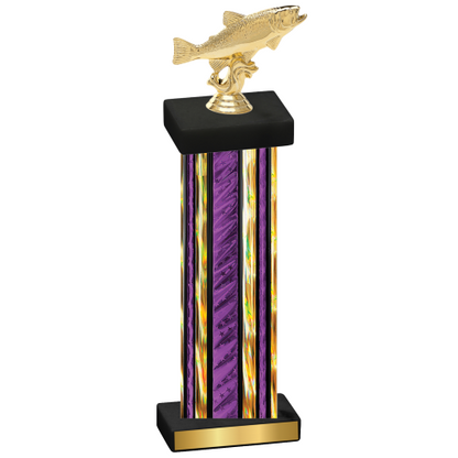 Single Purple Glacier Fishing Trophy