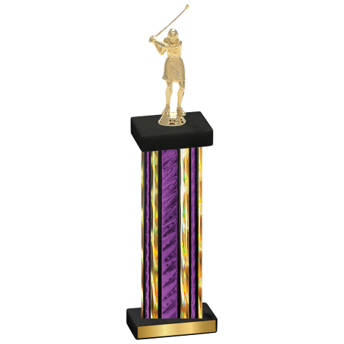 Single Purple Glacier Golf Trophy