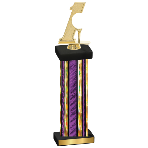 Single Purple Glacier Golf Trophy