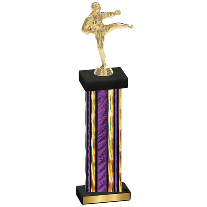 Single Purple Glacier Karate Trophy