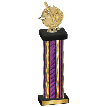 Single Purple Glacier Baseball Trophy