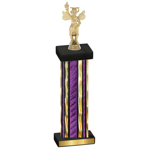 Single Purple Glacier Academics Trophy