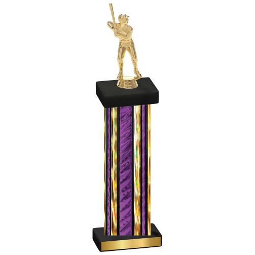 Single Purple Glacier Baseball Trophy