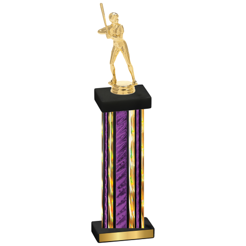 Single Purple Glacier Softball Trophy