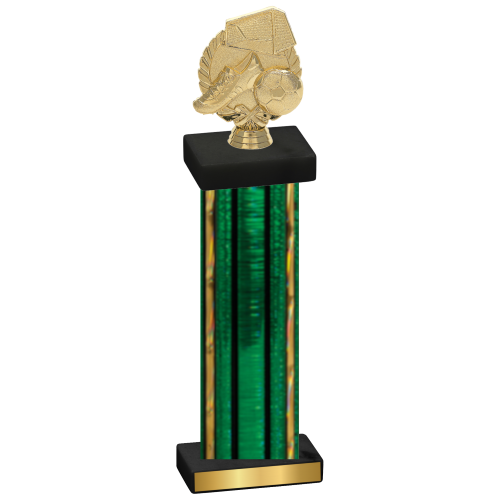 Single Green Glacier Soccer Trophy