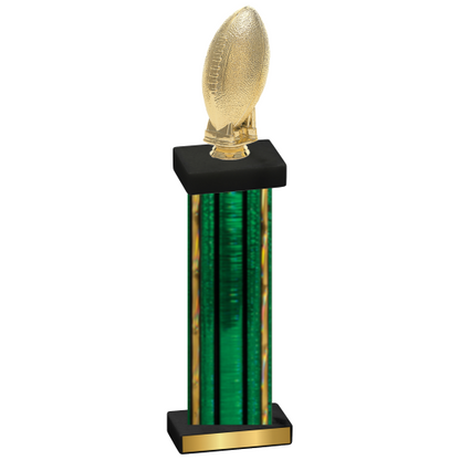 Single Green Glacier Football Trophy