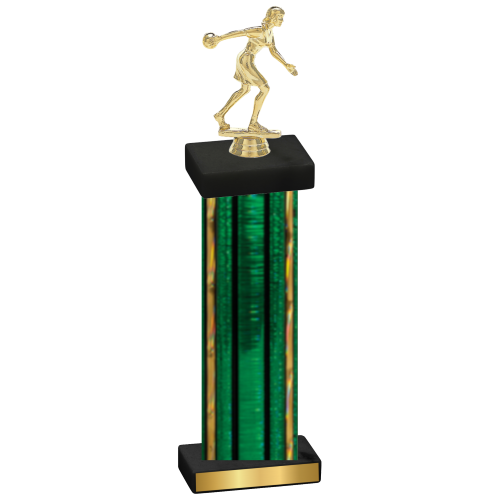 Single Green Glacier Bowling Trophy