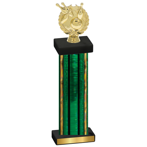 Single Green Glacier Bowling Trophy