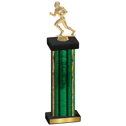 Single Green Glacier Football Trophy