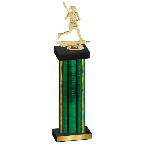 Single Green Glacier Lacrosse Trophy