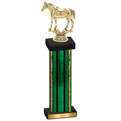 Single Green Glacier Horses Trophy