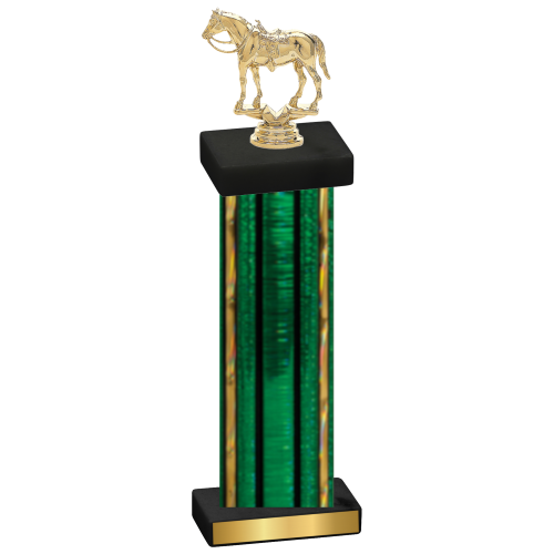 Single Green Glacier Horses Trophy