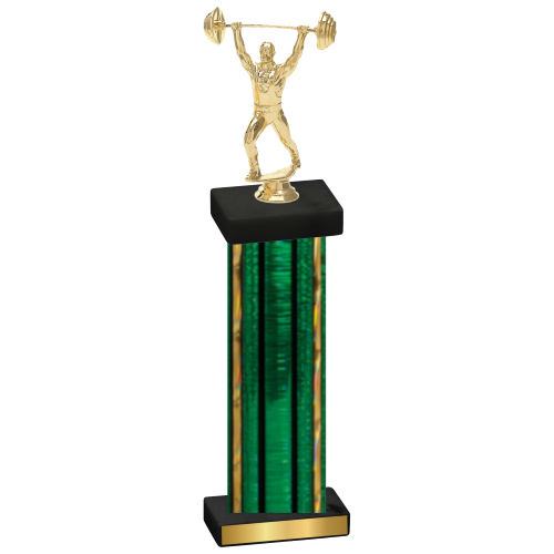 Single Green Glacier Weights Trophy