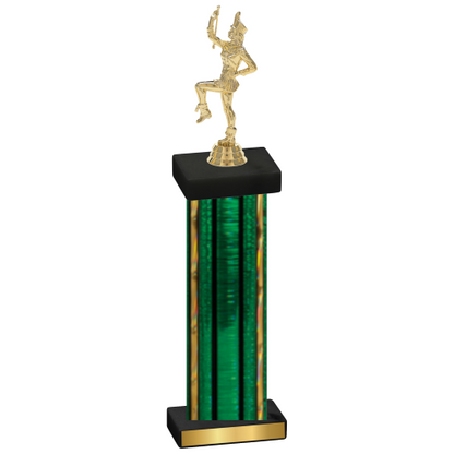 Single Green Glacier Majorette Trophy