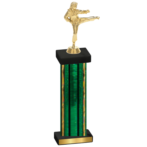 Single Green Glacier Karate Trophy