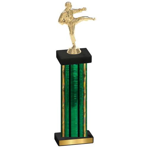 Single Green Glacier Karate Trophy