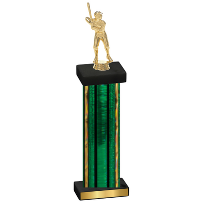 Single Green Glacier Baseball Trophy