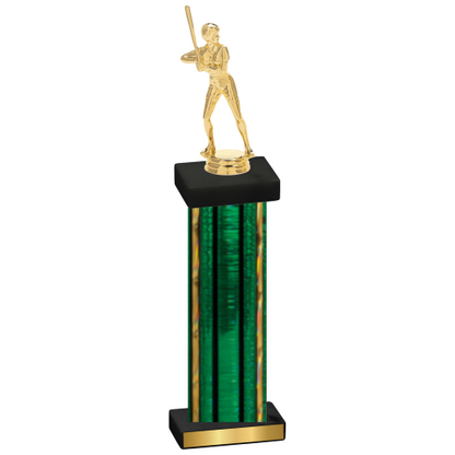 Single Green Glacier Softball Trophy