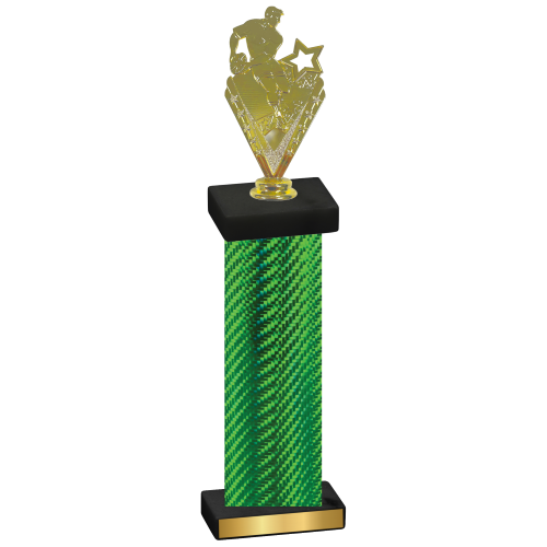 Single Green Carbon Fiber Rugby Trophy