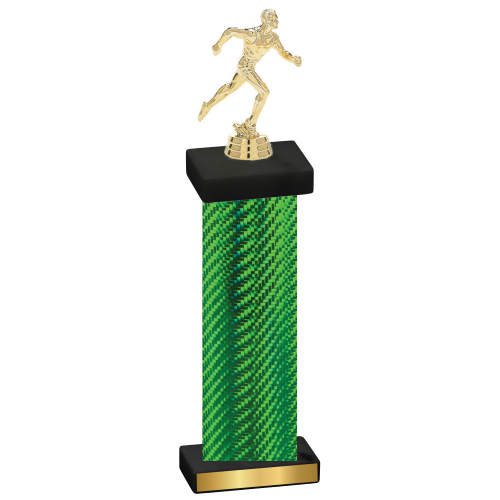 Single Green Carbon Fiber Running Trophy