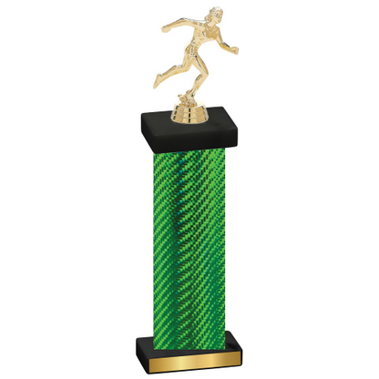 Single Green Carbon Fiber Running Trophy