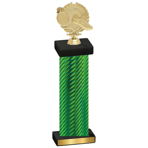 Single Green Carbon Fiber Running Trophy