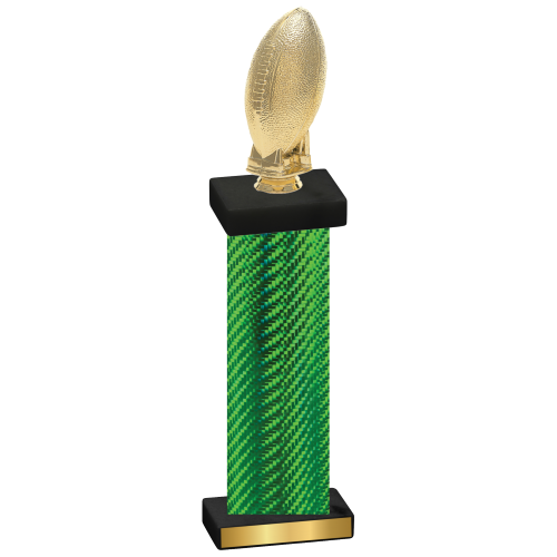 Single Green Carbon Fiber Football Trophy