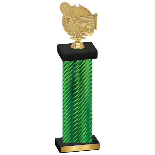 Single Green Carbon Fiber Tennis Trophy