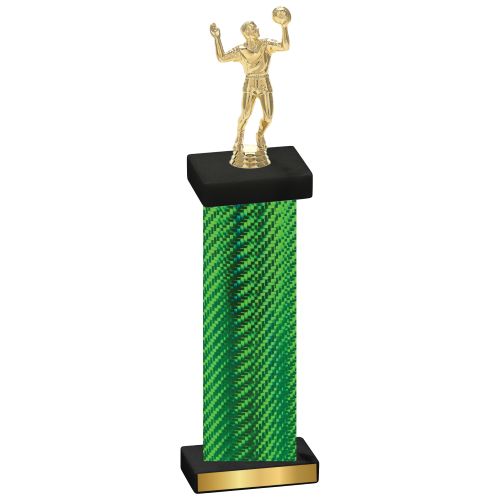 Single Green Carbon Fiber Volleyball Trophy