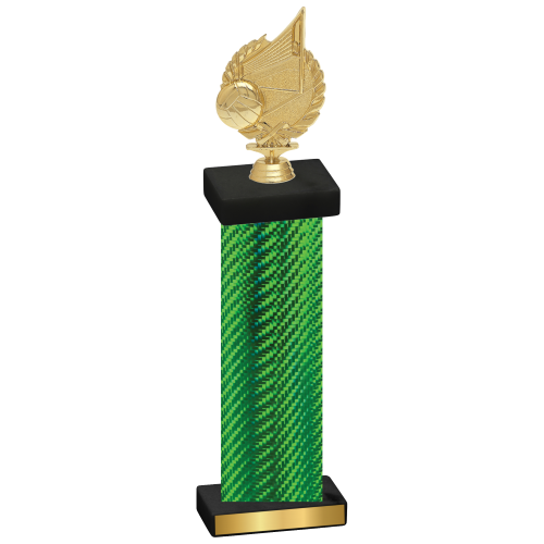 Single Green Carbon Fiber Volleyball Trophy