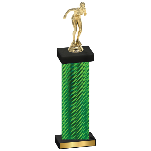 Single Green Carbon Fiber Tennis Trophy