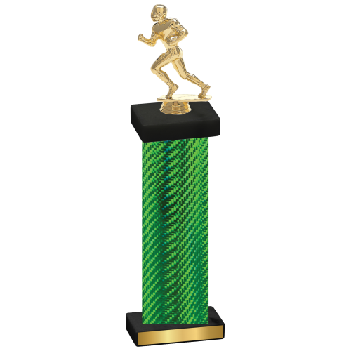 Single Green Carbon Fiber Football Trophy