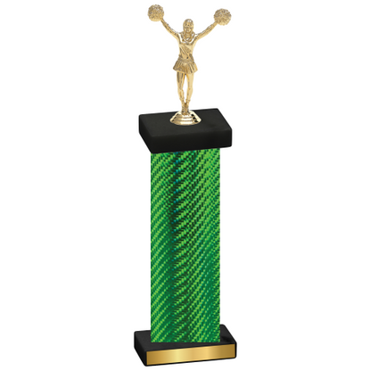 Single Green Carbon Fiber Cheerleading Trophy